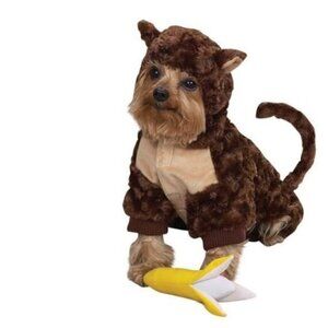 Zack and Zoey Monkey Dog Pet Costume With Banana  S New